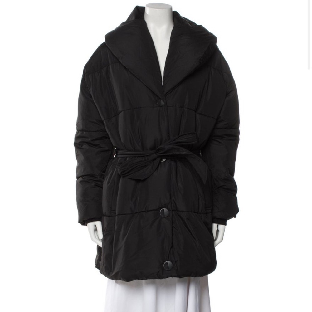 Badgley Mischka Yoko Shawl Collar Puffer Jacket - Picture 2 of 8